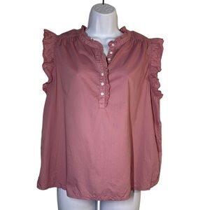 Dear John Mauve Ruffle Sleeve Blouse